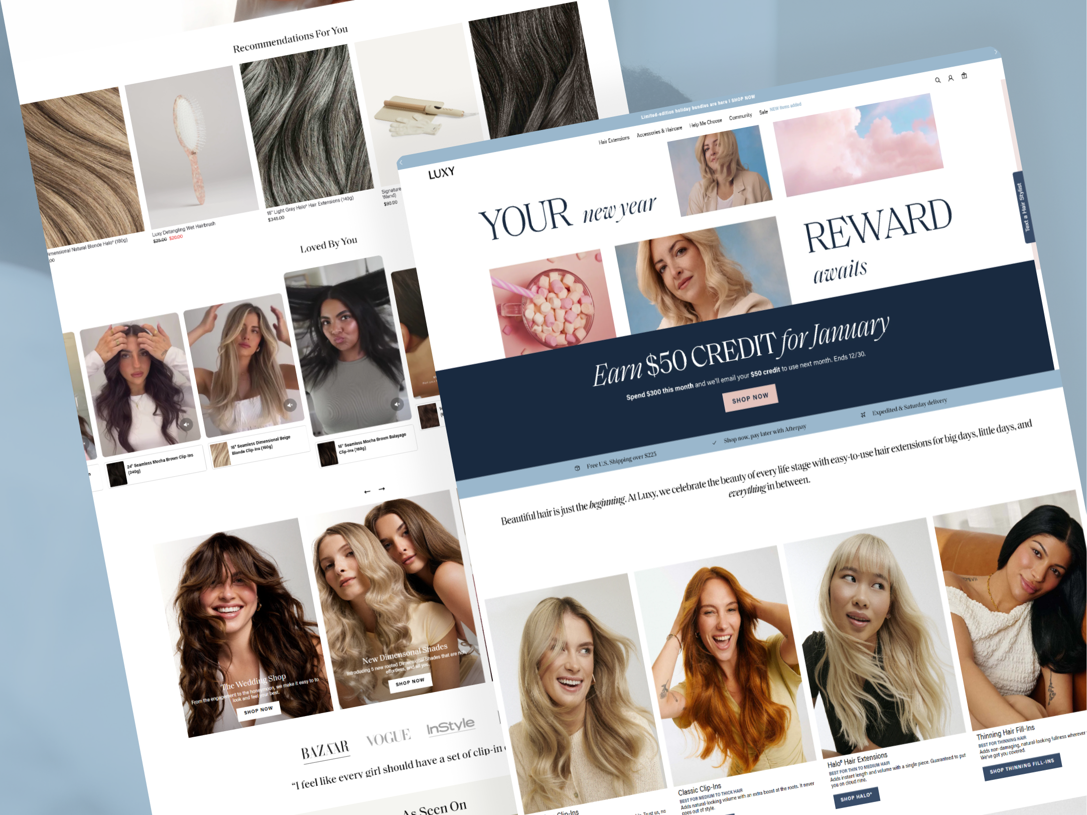 Luxy Hair website